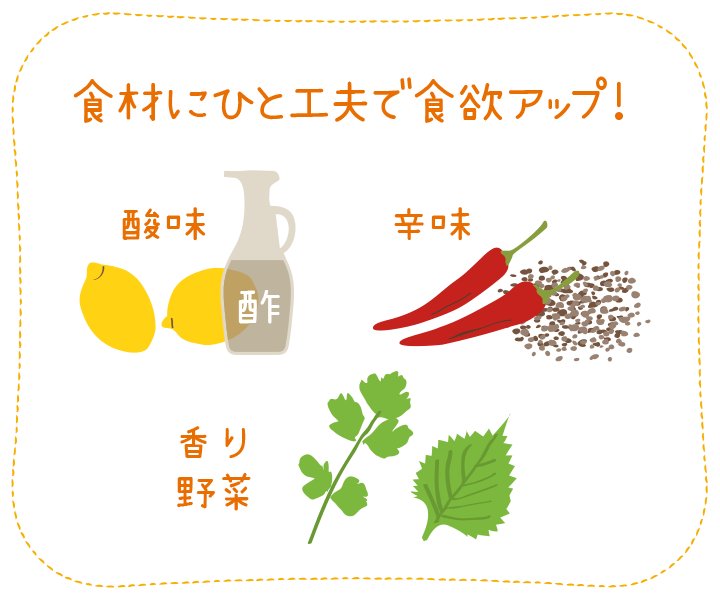 食欲改善！体に刺激を